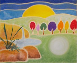 Chalk drawing by Rosemary