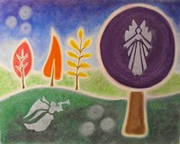 Chalk drawing by Rosemary