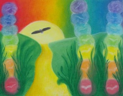 Chalk Drawing by Rosemary