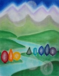 Going With the Flow - from a chalk drawing by Rosemary Phillips