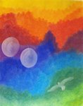 Soar Like an Eagle to Mountain Tops - from a chalk drawing by Rosemary Phillips